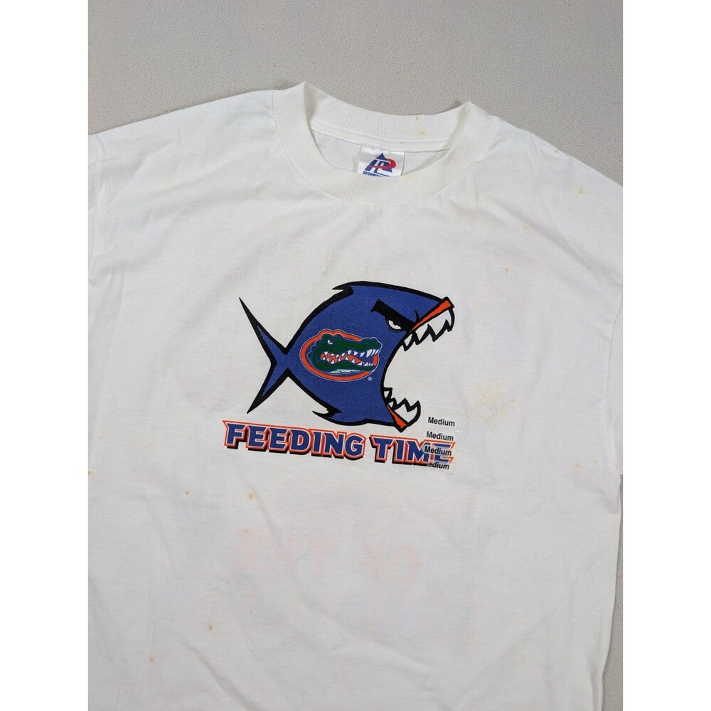 NWT Vtg 90's Florida Gators Football Top of the Food Chain Shirt Men M Deadstock